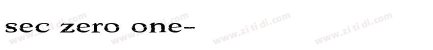 sec zero one字体转换